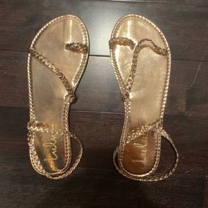 Rose gold sandals